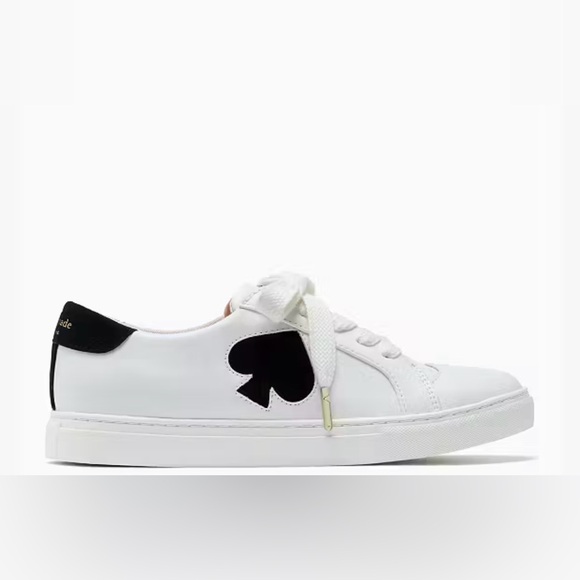 Kate Spade Fez Sneaker, Optic White/Black Sz. 9 - Picture 1 of 3